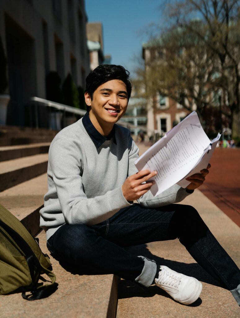 UK University Student Studying